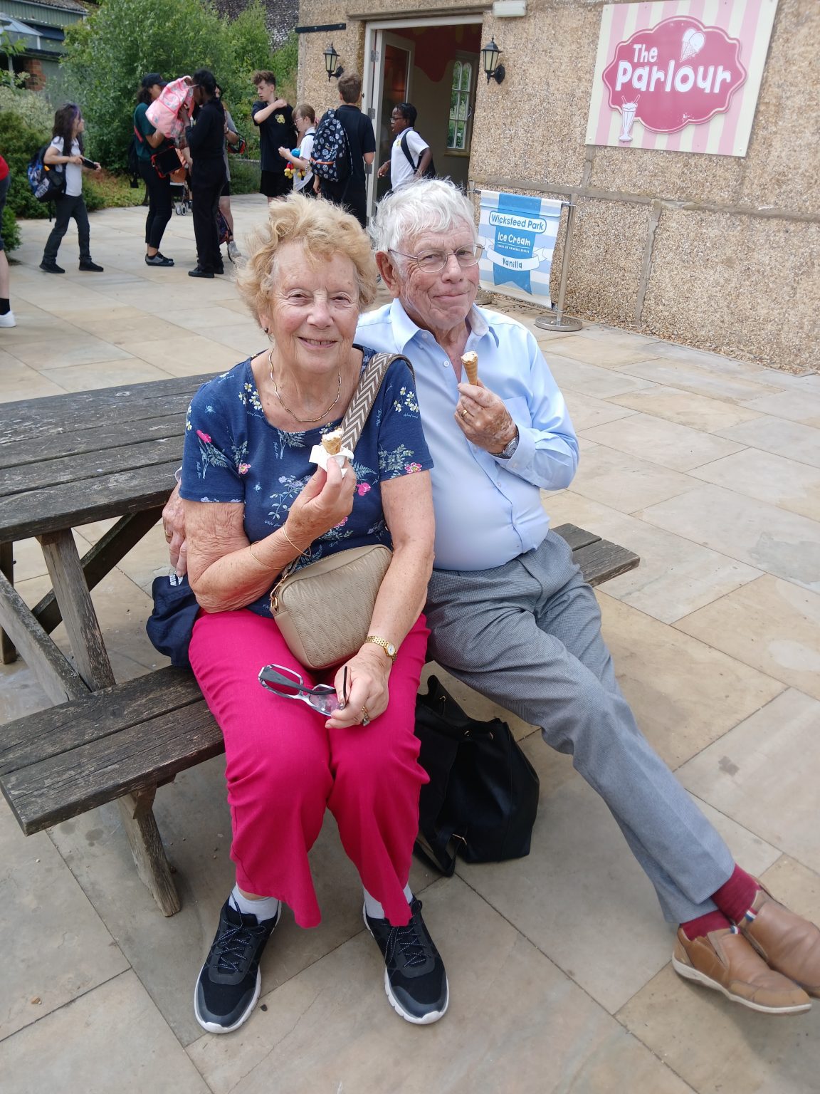Couple eating ice cream